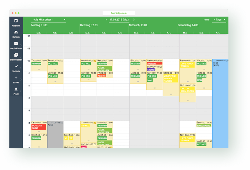 Online-Kalender Software für Corona-Testzentren