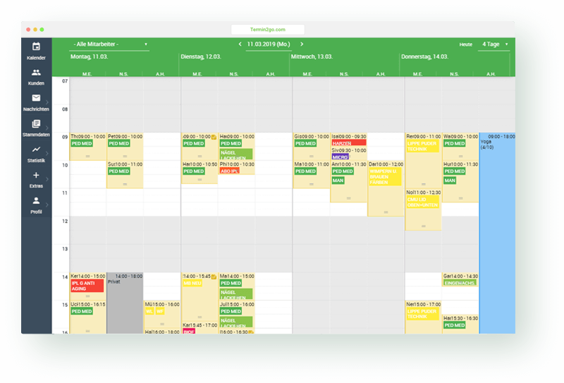 Hunde- und Katzensalon Software mit Online-Kalender